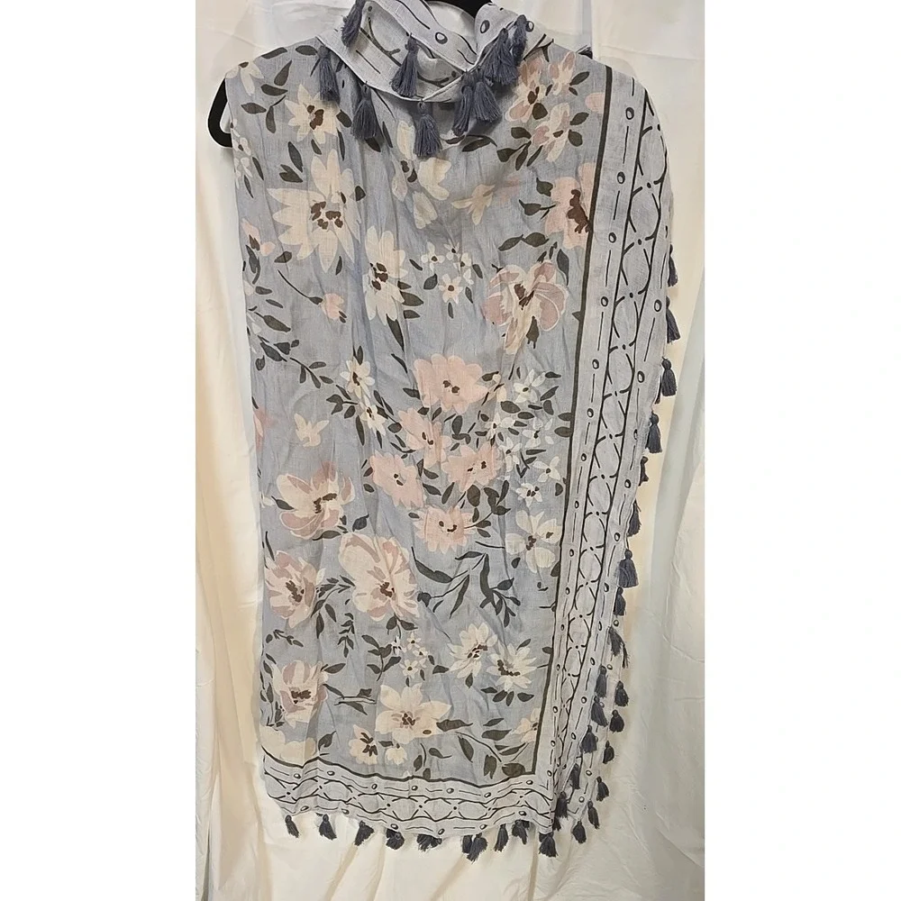 Beautiful Spartina 449 Floral Tassel Wrap Shawl Floral One Size‎ OS Boho